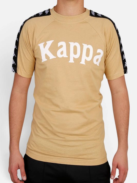 Remera Kappa 222 Banda Balima Beige-Negro