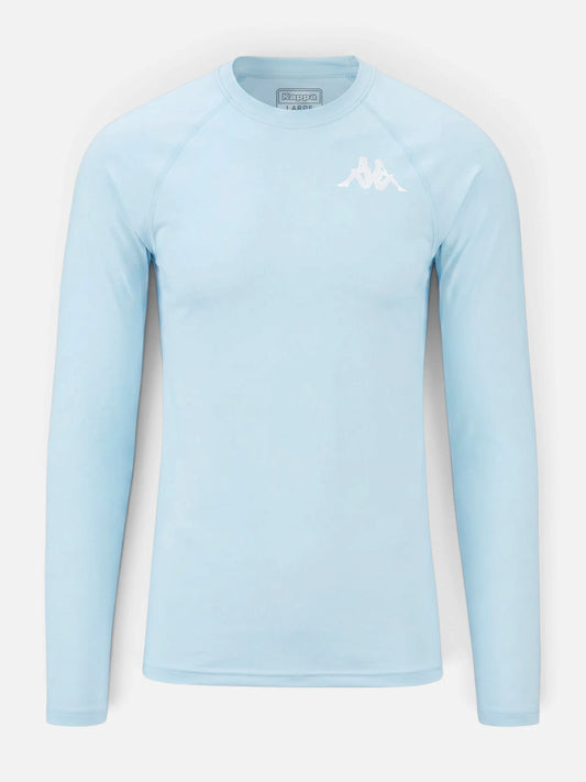 Remera Kappa Termica Soccer Celestial Azul-Blanco