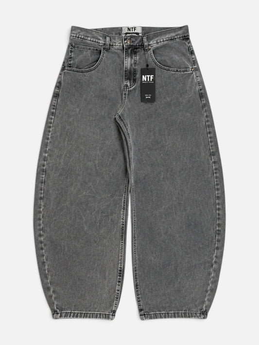 Pantalon Jean NTF Harlem Barrel Gris Reflex