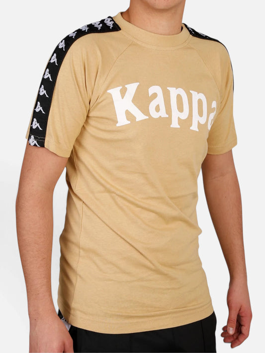 Remera Kappa 222 Banda Balima Beige-Negro