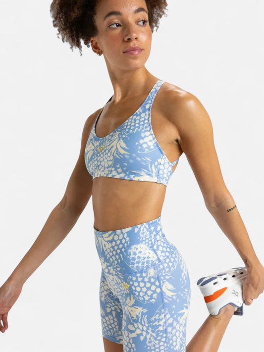 Top Deportivo Roxy Fitness Heart Into It Celeste Print