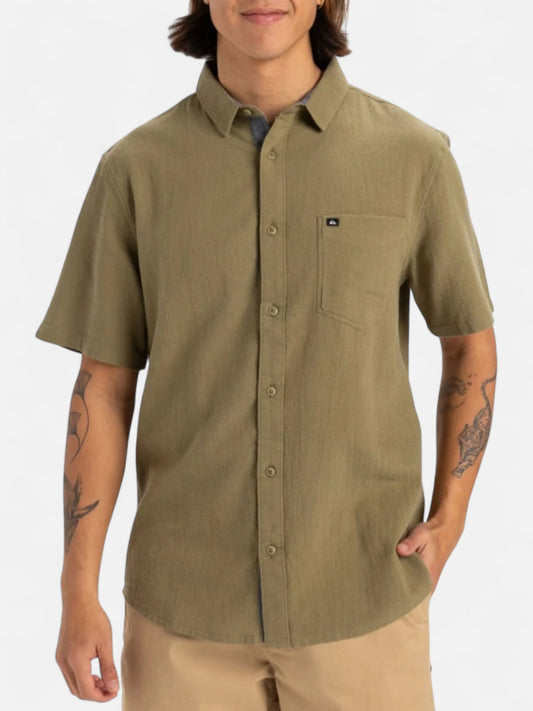 Camisa Quiksilver Time Box Verde Militar