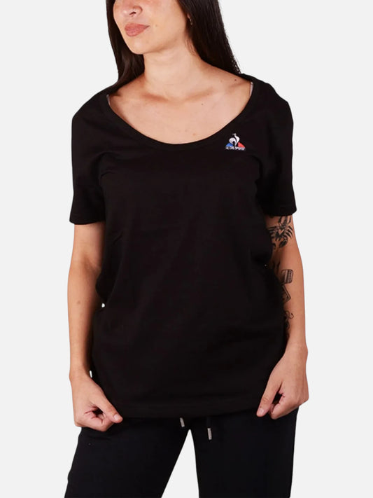 Remera Le Coq Sportif Ess Mujer Tee Negro