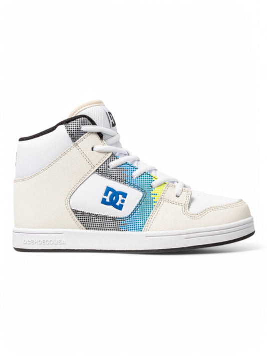 Zapatillas Niño Dc Manteca 4 Hi Blanco Azul Crema