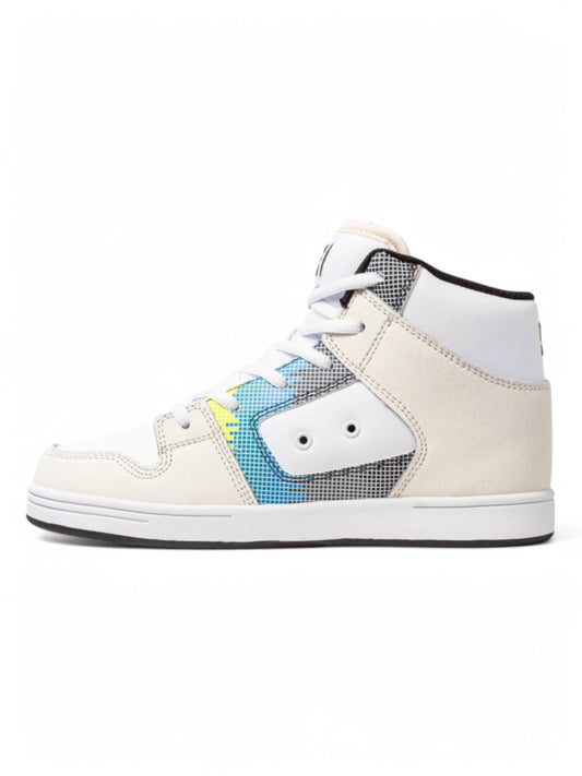 Zapatillas Niño Dc Manteca 4 Hi Blanco Azul Crema