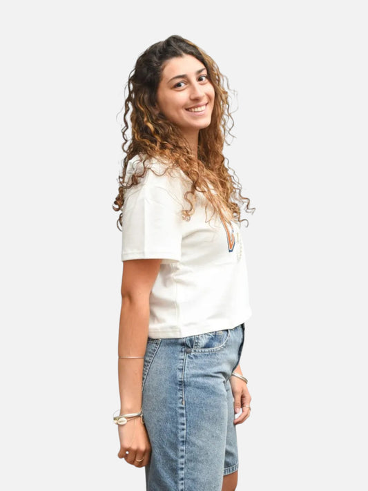 Remera Converse Mujer Uni Logo Beige