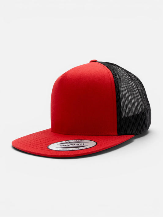 Gorra Flexfit Yupoong Trucker Rojo Negro