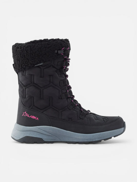 Botas Alaska Onix Mujer Negro Fucsia - OUTLET
