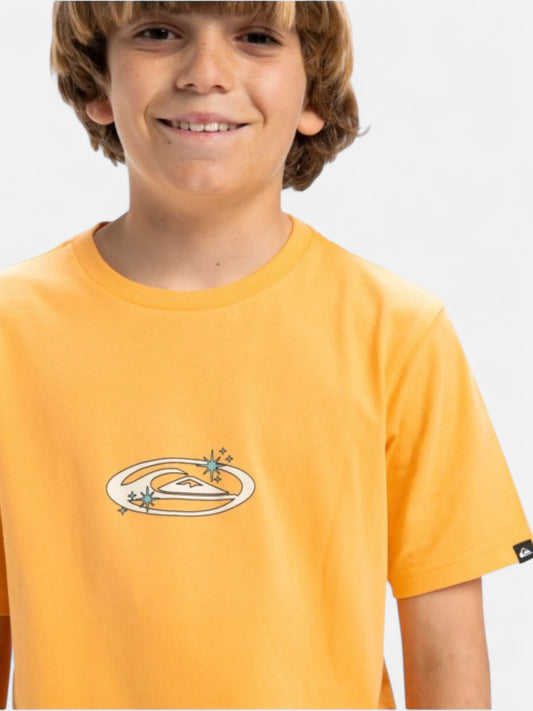 Remera Niño Quiksilver Evo Nature Magic Amarillo