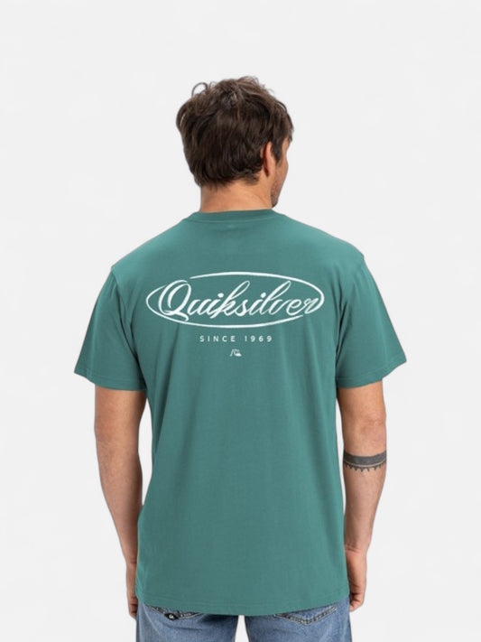 Remera Quiksilver Natural Script MT0 Verde