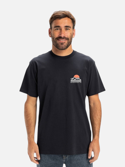 Remera Quiksilver Blue Lines MT0 Negro