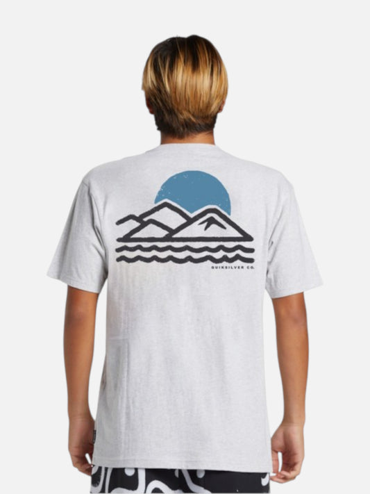 Remera Quiksilver Blue Lines MT0 Gris