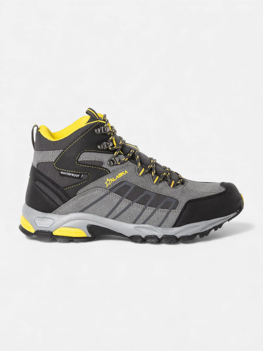 Botas Alaska Llaima Waterproof Trekking Gris Amarillo
