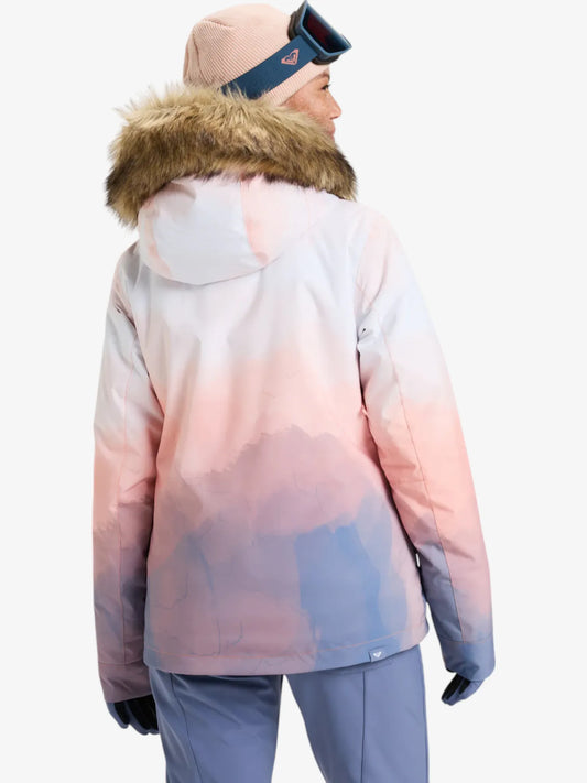 Campera Snow Roxy Jet Ski Blanco Coral Mujer