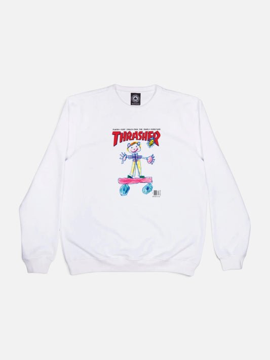 Buzo Thrasher Kid Cover Blanco