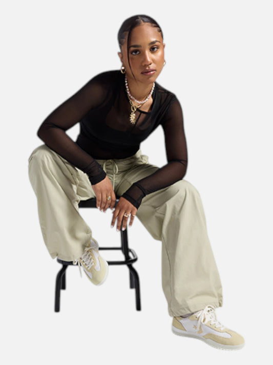 Pantalon Mujer Converse Parachute Beige