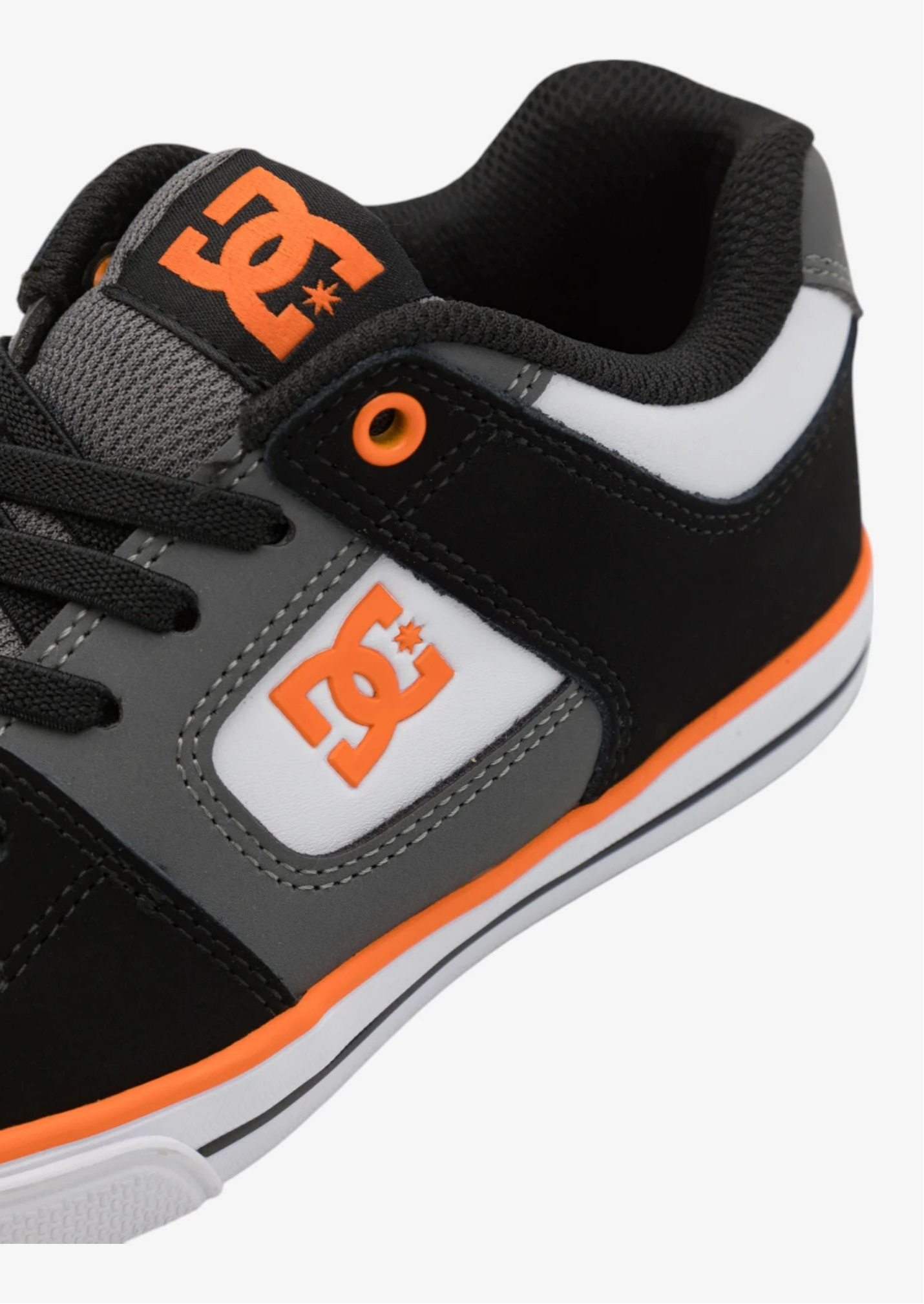 Zapatillas DC Niño Pure Elastic Negro Blanco Naranja - Indy