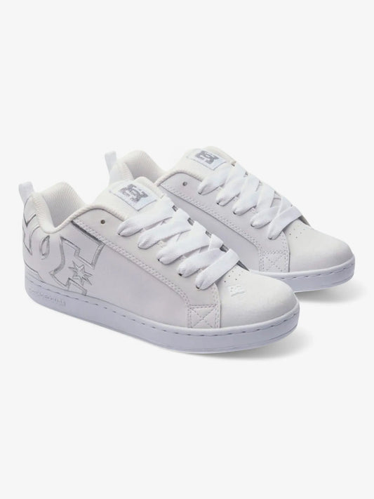 Zapatillas DC Mujer Court Graffik Blanco Plateado