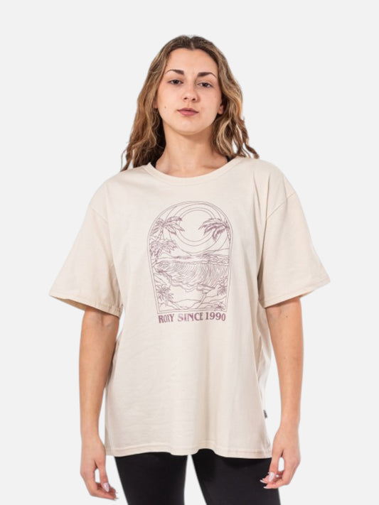 Remera Roxy Mujer Surfclassic Crudo