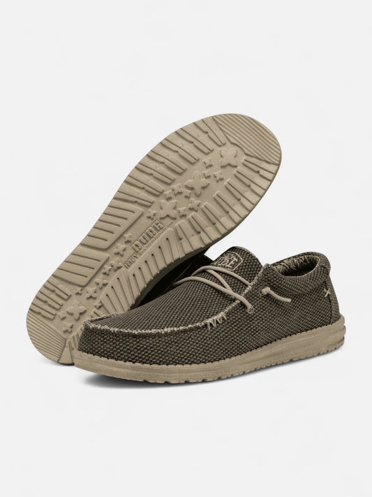 Zapatos Hey Dude Wally Braided Gris Marrón