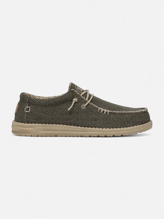 Zapatos Hey Dude Wally Braided Gris Marrón