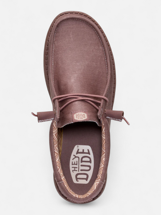 Zapatos Hey Dude Wally Stretch Canvas Marron