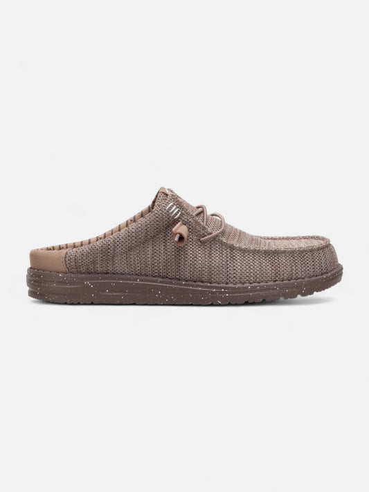 Zapatos Hey Dude Wally Slip Stretch Sox Gris Marrón
