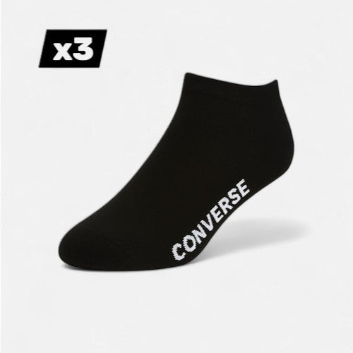 Medias Converse Tripack Media Caña Negro