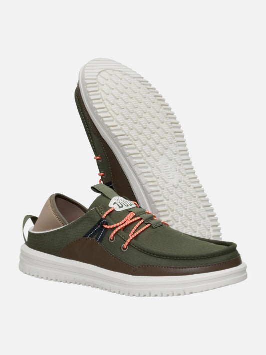 Zapatos Hey Dude Bradley Blipper Nylon Verde Militar