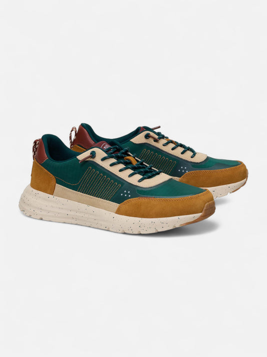 Zapatillas Hey Dude Sirocco Alta Nylon Verde Marrón