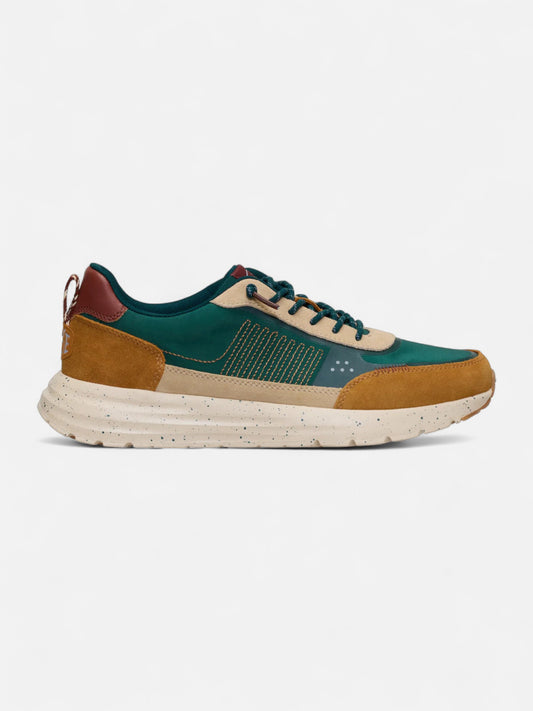 Zapatillas Hey Dude Sirocco Alta Nylon Verde Marrón