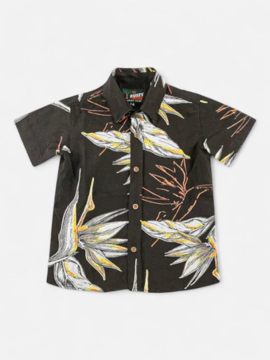 Camisa Rusty Excalibur Niño Negro