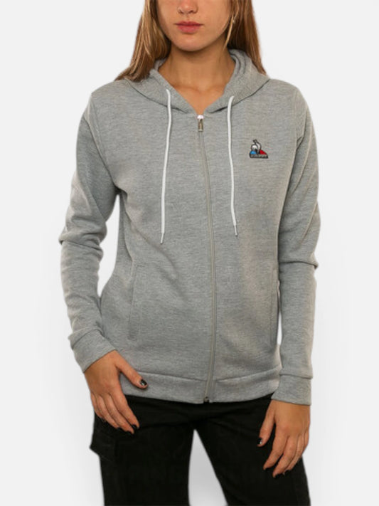 Campera Mujer Le Coq Sportif Ess Hoodie Gris Melange