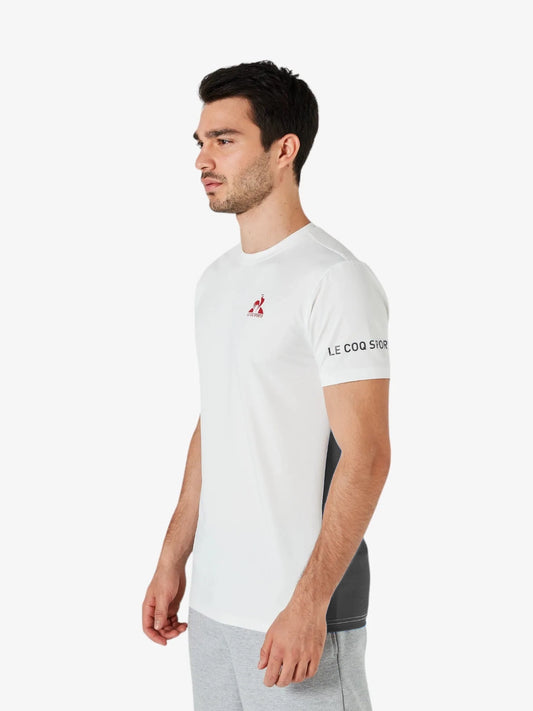 Remera Le Coq Sportif Training Reflective TS Blanco Gris