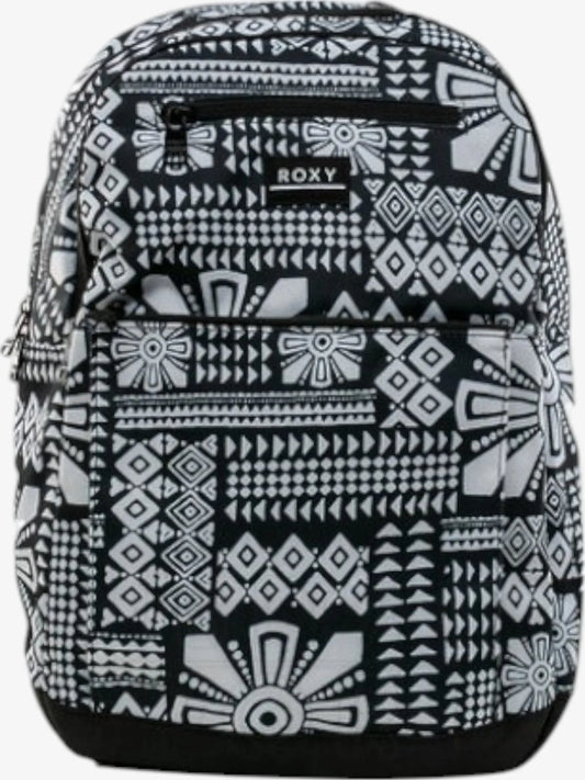 Mochila Roxy Here You Are Printed Negro Blanco