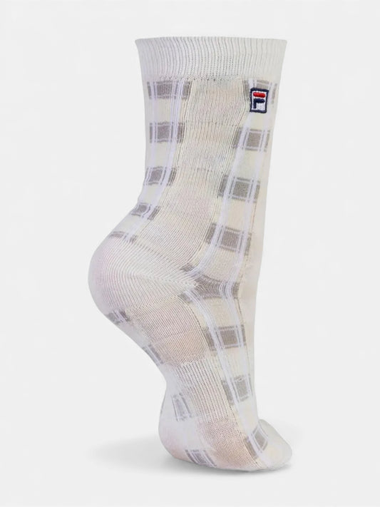 Medias Fila Sport Life Xadrez Crema