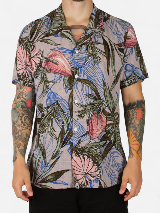 Camisa Gotcha Diamond Azul Print