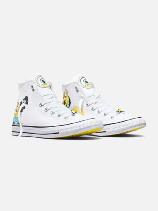 Zapatillas Converse Ctas Hi Minions Optical Blanco