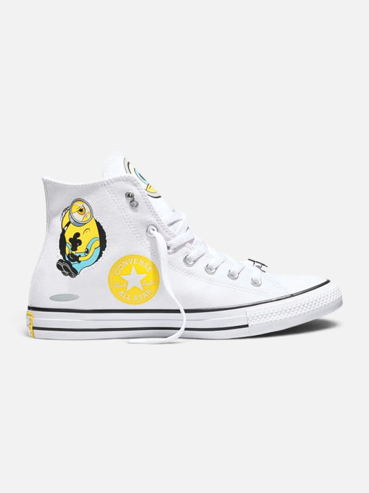Zapatillas Converse Ctas Hi Minions Optical Blanco