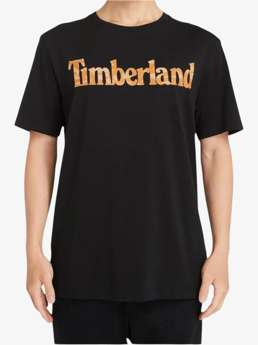 Remera Timberland Wordmark Camo Negro
