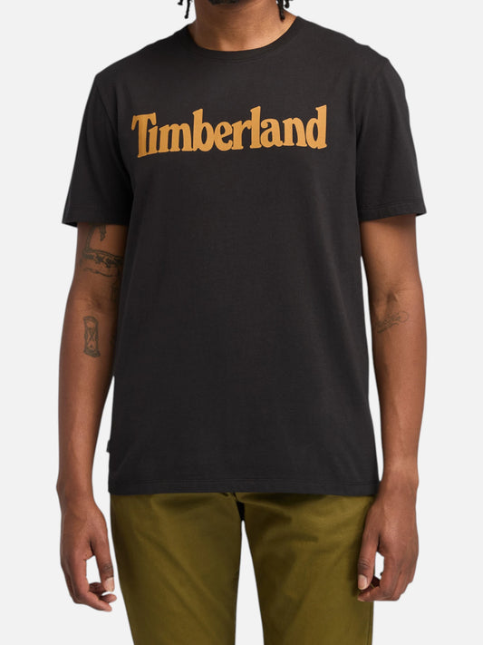 Remera Timberland Wordmark Logo Negro