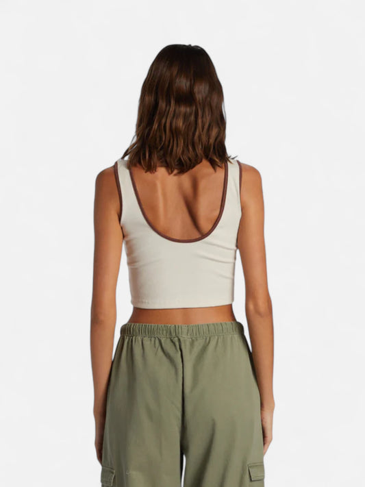 Musculosa Roxy I Heart Surfer Boys Dive In Beige