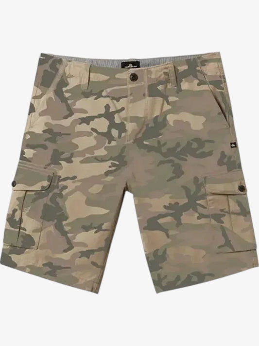 Bermuda Quiksilver Crucial Battle Cargo Beige Camuflado