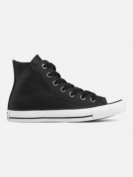 Zapatillas Converse Chuck Taylor Hi Leather Cuero Negro Blanco
