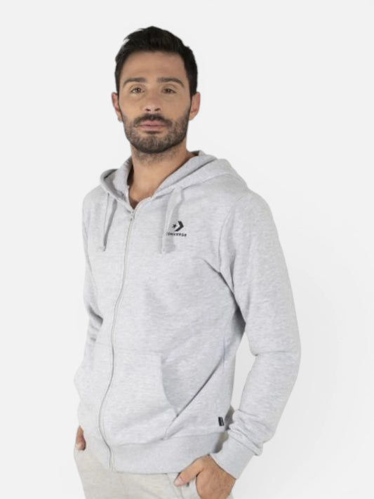 Campera Converse Nova Jacket Unisex con Capucha Gris