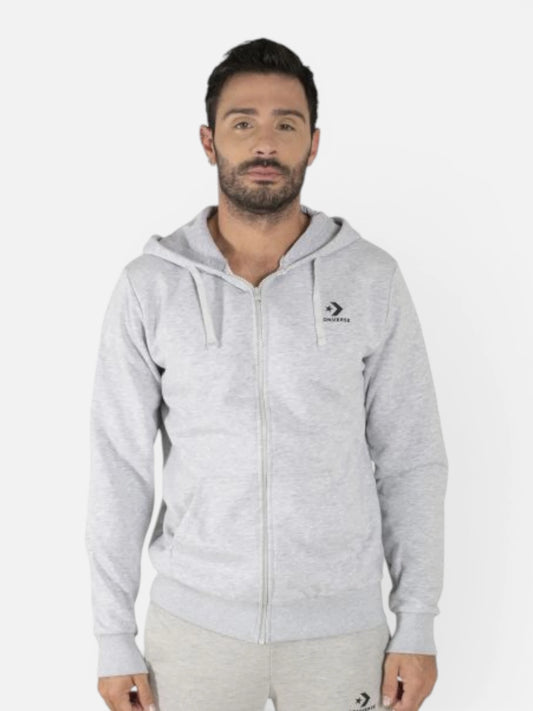 Campera Converse Nova Jacket Unisex con Capucha Gris