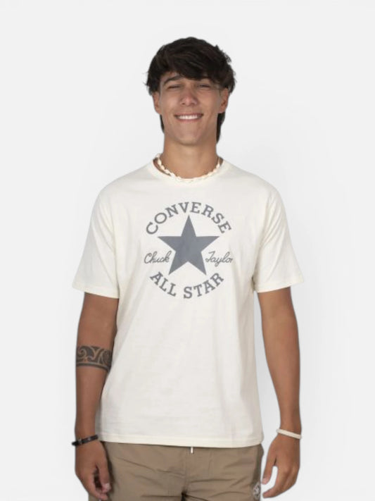 Remera Converse Patch Manga Corta Blanco