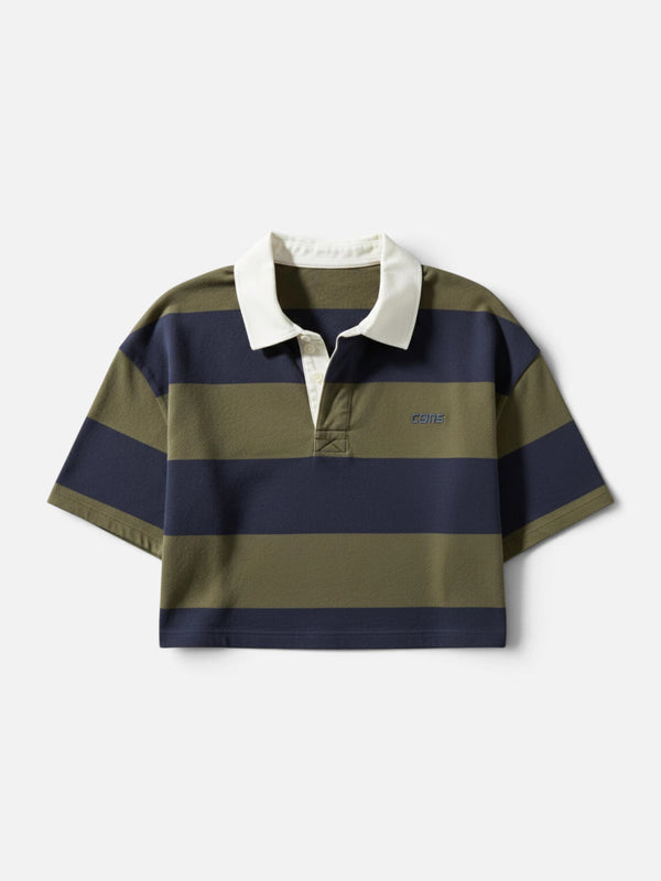 Remera Converse Cons Striped Polo Verde