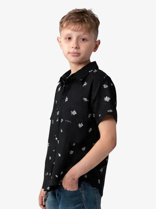 Camisa Rusty Janeiro Niño Negro - Indy