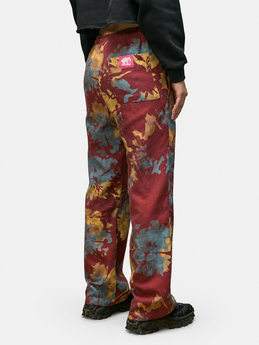 Pantalon Buzo Elepants Estampado Vintage Borgoña